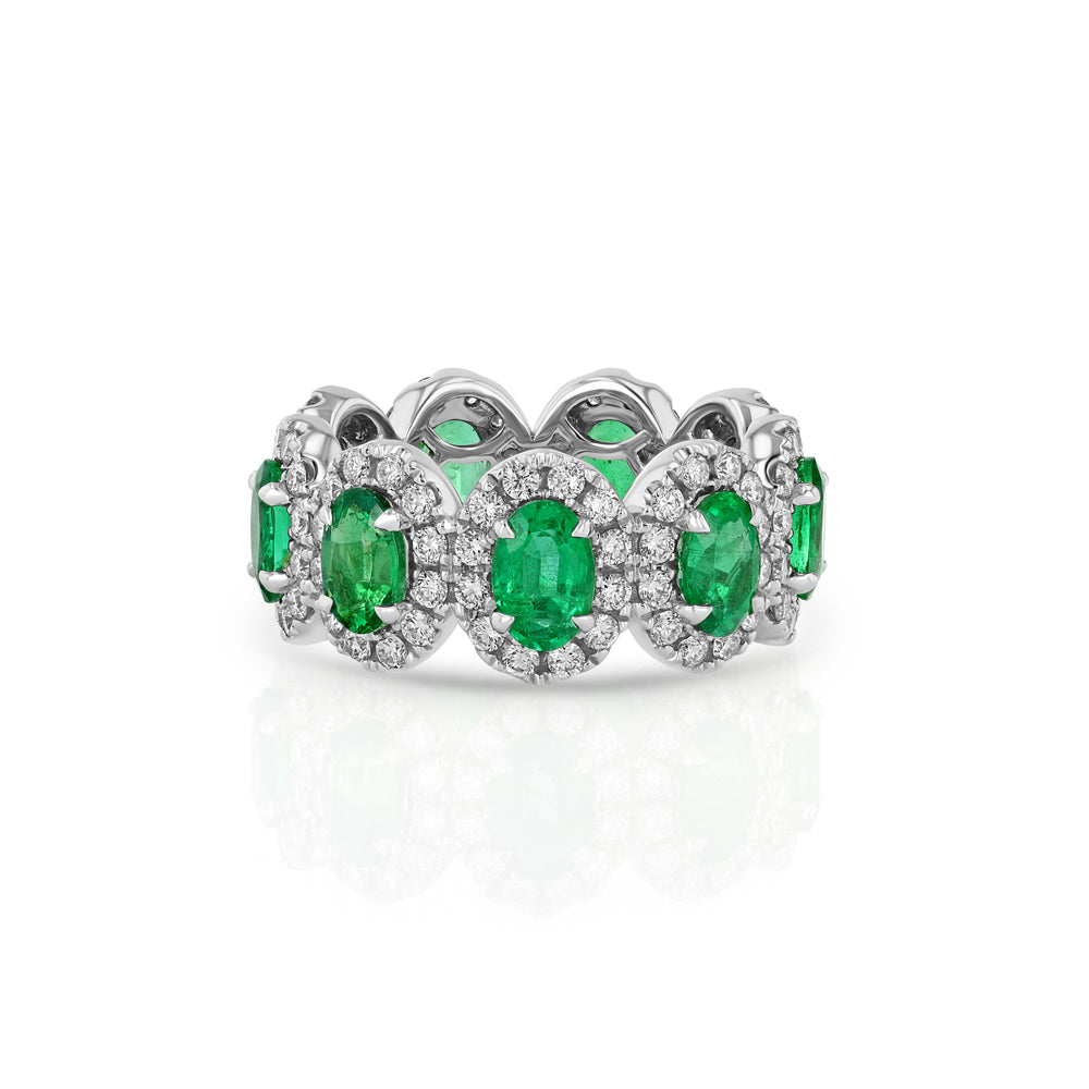Reve - Green Eternity Ring - The Gem Creation
