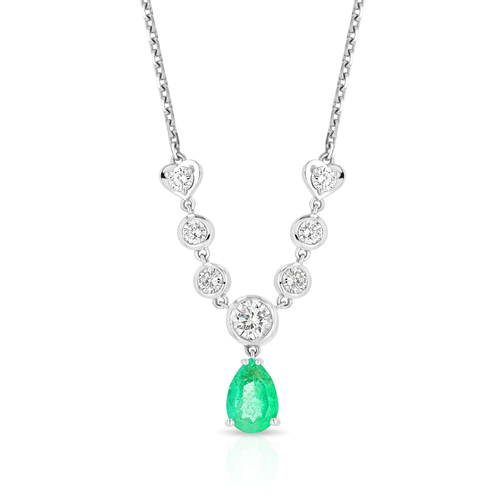 Reve - Pear of Love Necklace - The Gem Creation