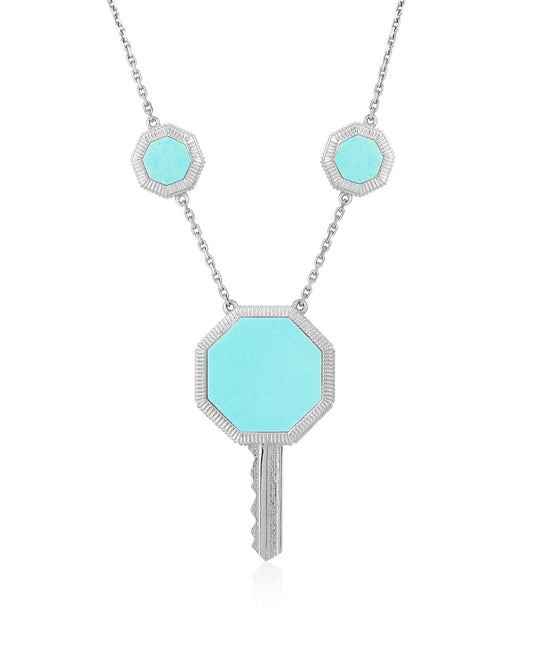 Day & Night Key of Love Necklace