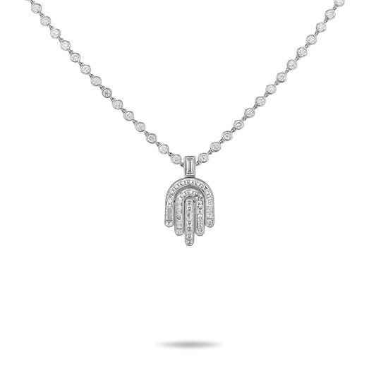 Davina Hamsa Platinum White Diamonds