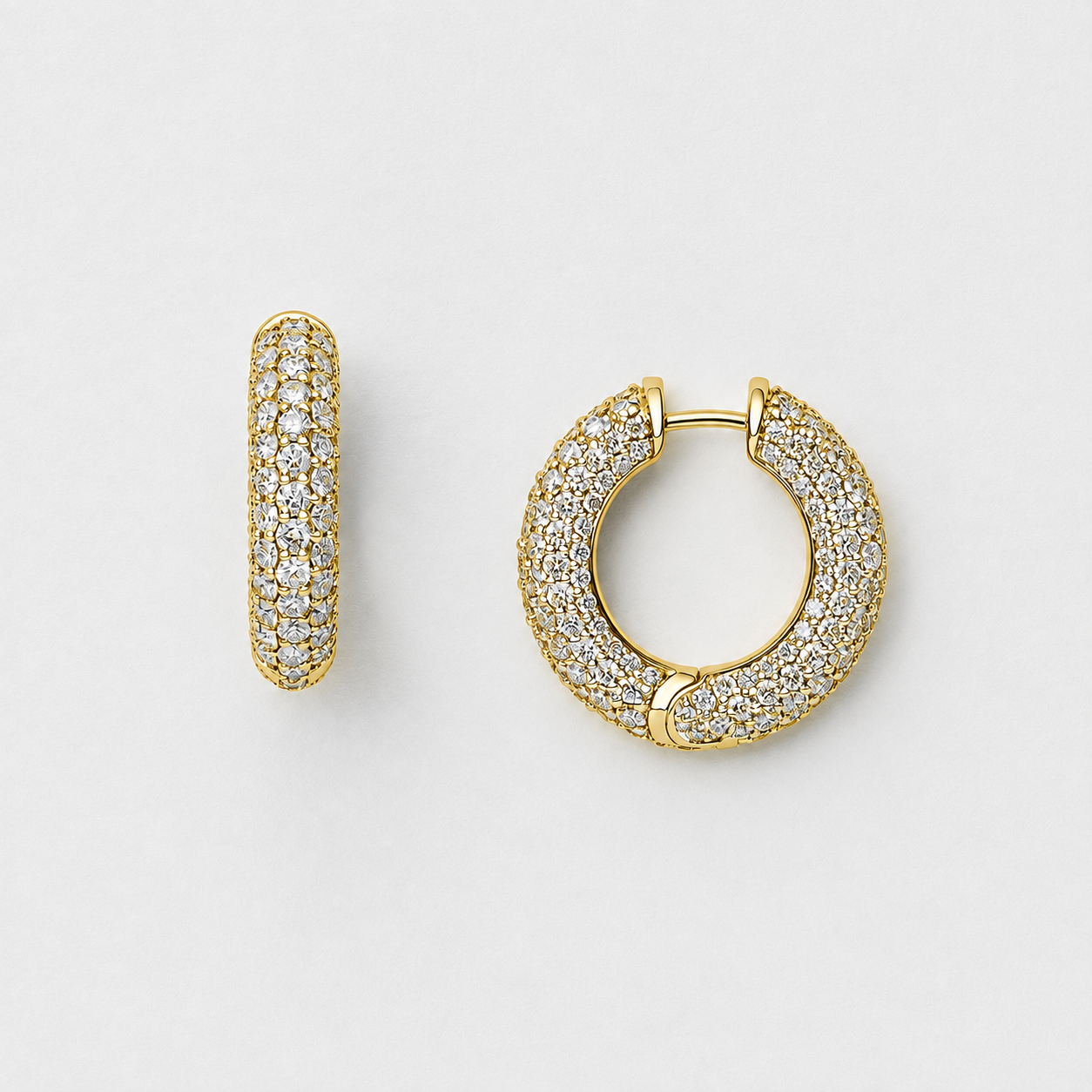 Luna Diamond Hoop Earrings YG
