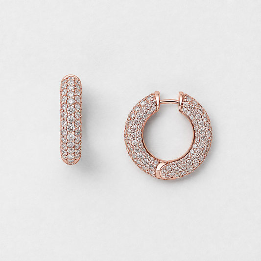 Luna Diamond Hoop Earrings RG