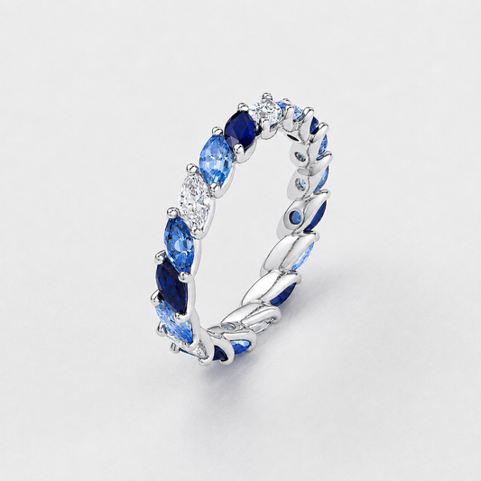 Laurelle Blue Multicolor ring