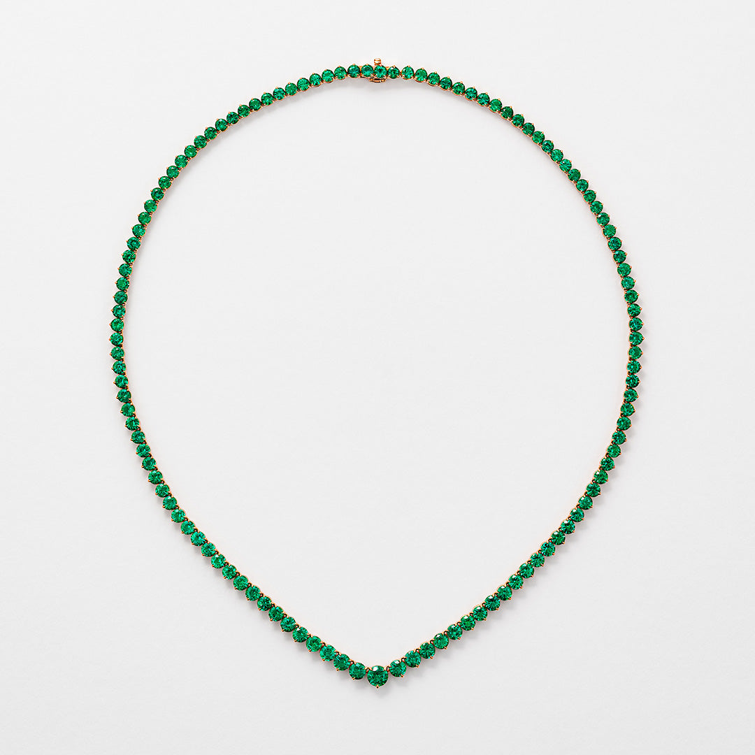 EMERALD TENNIS NECKLACE