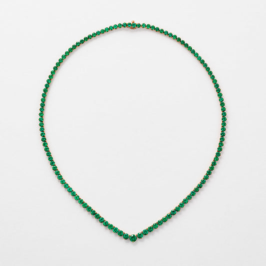 EMERALD TENNIS NECKLACE