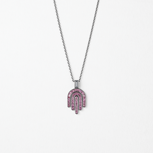 Davina Hamsa Platinum Pink Sapphires