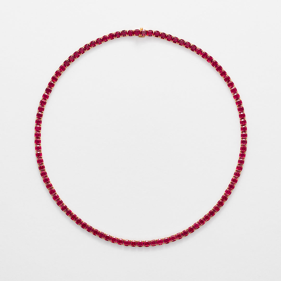 Ruby Tennis Necklace