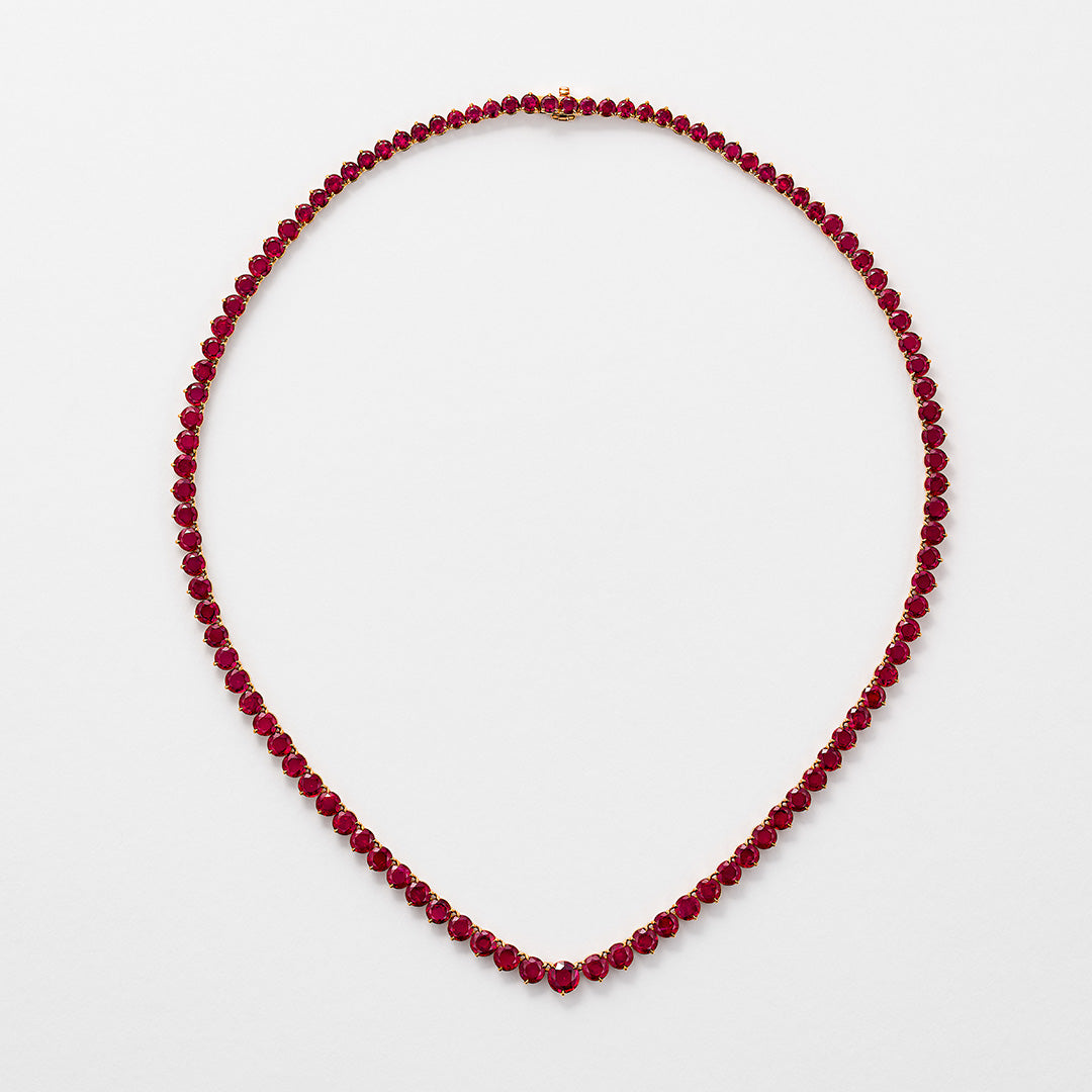 Ruby Tennis Necklace