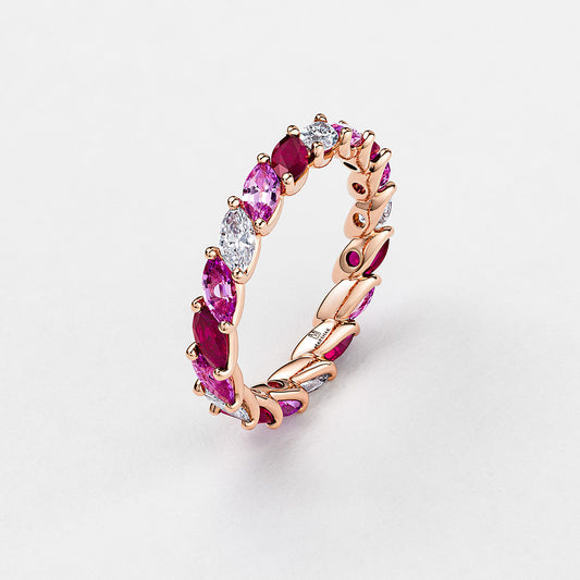 Multcolor Marquise Ring