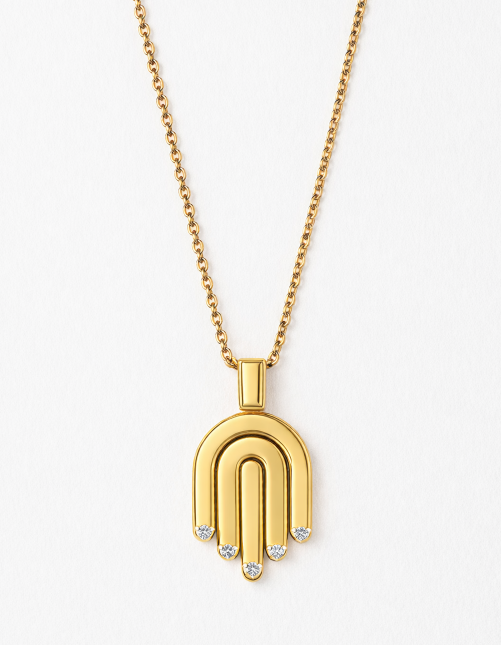 Davina Hamsa 18k Yellow Gold  Diamonds