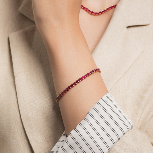Ruby Tennis Bracelet