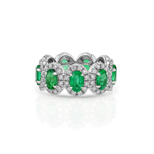 Reve - Green Eternity Ring - The Gem Creation