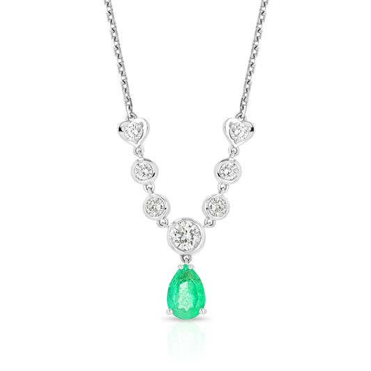 Reve - Pear of Love Necklace - The Gem Creation