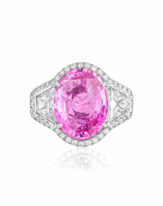 Reve - Oval Cut Pink Sapphire Ring - Saturnalia Collection