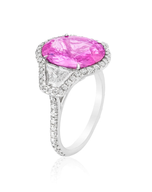 Reve - Oval Cut Pink Sapphire Ring - Saturnalia Collection 2